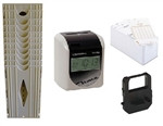 Bundle includes: Compumatic TR440dS, 250 time cards, 10 pocket card rack & spare ribbon
