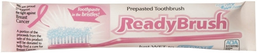 Ready Brush Breast Cancer Awareness Prepasted Toothbrush