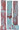 #31612 "Garnet" Marbled Paper Ribbon Roll - 20 yds, 5" wide -  Dark rust/red on a pale blue/turquoise background 
