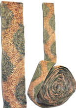 #62406 "Forest Floor" Botanical Ribbon  -3" wide -     Winding path of chopped plant fiber in alternating nut-brown & a moss green meanders down a base of abaca/banana fiber 3" ribbon.   Available by-the-yard, or in a 3 yd. "Artist Roll", or the 10 yd "Bulk Roll"