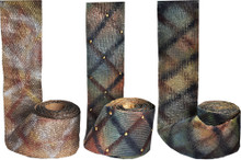 #51440 "Snakeskin" Handpainted Texture Ribbon/Trims - 10 Yd Rolls, 5" wide.      #51440 "Snakeskin" Handpainted Texture Ribbon/Trims -  - 10 Yd Rolls, 5" wide.        A subtle & blended kaleidoscope of colors & metallics create theses unusual textile ribbons.  The unusual surface has the feel & appearance of "snakeskin", providing an interesting textural element  to art or decor projects