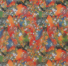 #26812 Yuzen Kimono Paper, "Chinoiserie Fans" 24" x 36"  Close-up