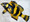 #03017 Ming, Lrg.
11" long the larger sibling of the smaller Ming (#01017) with striking yellow and black stripes.   Made of lightweight foam/resin with fins & tail made of natural cornhusk.