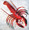 #07005 Lobster
12" long, bright red lobster with black accents.  Made of lightweight foam/resin.