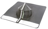 [MasterFlash®]~[Fits Pipe Sizes 0" to 5-3/8" (0MM to136.52MM)|Base size of 15" x 15" (381MMx381MM)]~[Simple solution to flashing a penetration through a residential roof that requires a wrap-around installation.|Wraps easily around existing or hard to reach penetrations|Offers a built in 20° pitch for slanted roofs.|Is marked with dimensions to allow for easy sizing to fit each individual application.|Comes with single stainless steel Gripper to hold the seal in place.|Aluminum panel allows the pipe boot flashing to conform to any panel configuration and/or roof pitch.|Made of a black EPDM specially compounded to be resistant to ultraviolet rays, cracking & weathering. ]