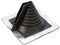 [MasterFlash®]~[Fits Pipe Sizes ½" to 4" (12.7MM to 101.5MM)|Base size: 8-3/16" x 8-3/16" (81MM x 81MM)]~[Simple solution to flashing a penetration through a metal roof that requires a wrap-around installation.|wraps easily around existing or hard to reach penetrations|Comes labeled with its corresponding diameter.|Is marked with dimensions to allow for easy sizing to fit each individual application.|Aluminum Insert allows the pipe boot flashing to conform to almost any panel configuration and/or roof pitch.|Aluminum panel allows the pipe boot flashing to conform to any panel configuration and/or roof pitch.|Available in black or grey EPDM or orange silicone, all resistant to ultraviolet rays, cracking & weathering.]