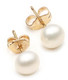 5mm white pearl studs