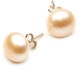 10mm peach pearl studs
