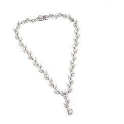 Cubic Zirconia and diamante bridal necklace