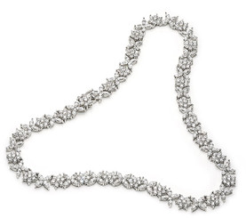 Elegant diamante bridal and special occasion necklace, AA quality CZ's