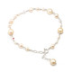 cream pearl and swarovski crystal wedding bracelet
