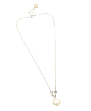 coin pearl and diamante bridal necklace