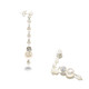 long pearl drop wedding earrings