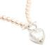 silver murano heart and pearl necklace looks gorgeous as a wedding necklace