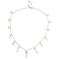 Lucinda pearl and crystal bridal necklace