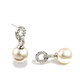 Pearl and diamante wedding earrings