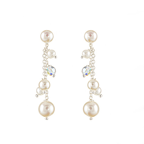 Louisa pearl drop bridal earrings 