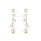 Louise pearl and crystal drop bridesmaid earrings