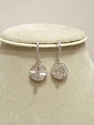 Loretta diamante and CZ drop earrings lovely for bridal jewellery