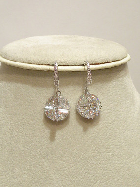 Loretta diamante and CZ drop earrings lovely for bridal jewellery