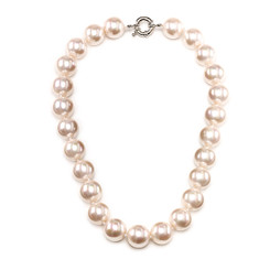 Benita Mother of Pearl 16mm pale pink pearl necklace