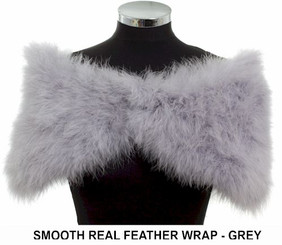 Alicia grey real feather ladies wrap