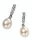 Samantha pearl bridal earrings 