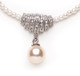 Rosabella diamante and cream pearl bridal pendant