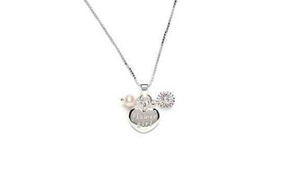 Twinkle flowergirl pearl and diamond pendant 50