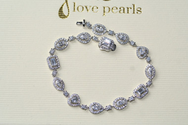 Felicity fine diamante bridal jewellery bracelet in smaller sizes