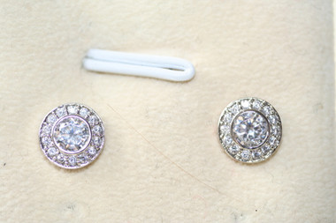 Clara vintage detailed diamante stud bridal earrings