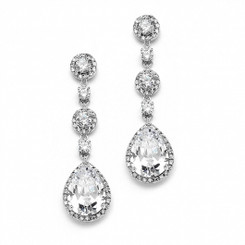 Angelica diamante drop bridal earrings £64.95