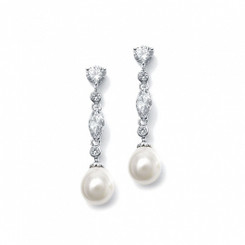 Diamante and pearl drop wedding earrings £37.95