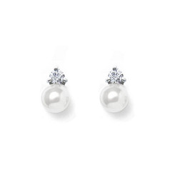 Ailsa classic pearl and diamante bridal earrings