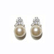 Carlyn art deco inspired pearl and diamante bridal earrings