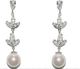 RIona vintage styled diamante and pearl wedding earrings