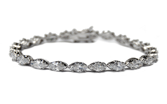 Lily diamante bracelet lovely as a bridal bracelet or evening jewellery