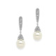 Valencia faux pearl and diamante long drop earrings gorgeous as wedding earrings
