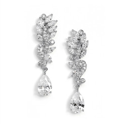 Ashton long drop glamorous diamante earrings