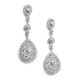 Vintage styled diamante long drop bridal earrings L65