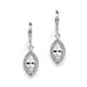 Lovely vintage finished linear cubic zirconia bridal earrings 