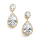 Gorgeous gold finished diamante bridal earrings 
