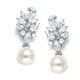 Gorgeous cluster of aa quality diamantes and pearl drop earrings