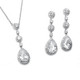 Angelica cubic zirconia necklace set perfect for special occasions and weddings