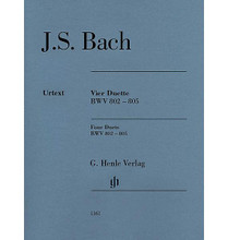 4 Duets BWV 802-805 (Edition without fingering). Composed by Johann Sebastian Bach (1685-1750).  Edited by Rudolf Steglich. For Piano. Henle Music Folios. Softcover. G. Henle  #HN1161. Published by G. Henle.
Product,10254,Italian Concerto BWV 971 (without fingering)"