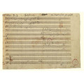 Wolfgang Amadeus Mozart Music Manuscript Greeting Card-Piano