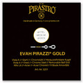 Pirastro Evah Pirazzi Gold, Viola A, Steel/Chrome, Removable Ball, 4/4, Medium, Bulk 12pcs