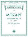  Concerto No. 5 in A, K.219 Schirmer Library of Classics Volume 1276