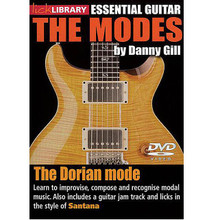 The Dorian Mode (Carlos Santana). (Essential Guitar: The Modes Series). By Carlos Santana. For Guitar (Guitar). Lick Library. DVD. Lick Library #RDR0387. Published by Lick Library.

Learn to improvise, compose and recognize modal music. Also includes a guitar jam track and licks in the style of Santana. Lessons by Danny Gill. The modes of the major scale have been used for centuries as a compositional tool and as a source for improvisation. This excellent DVD series will to take you through each of the 7 modes step by step so that you will be able to improvise, compose and recognize modal music. Each DVD includes licks in the style of a featured artist and a guitar jam track. The Dorian Mode tutorials include: Dorian scale patterns * finding the relative major scale (Ionian mode) * superimposing triads * finding the right note * creating Dorian chord progressions * Dorian mode licks including alternate picking and tremolo picking * and 3 licks in the style of Santana. Danny Gill is a former pupil of Joe Satriani, and co-author of the Musicians Institute Rock Lead Guitar series. His songs have appeared on numerous TV shows including 'The Osbournes' as well as motion picture soundtracks such as 'Insomnia' and 'Under Siege'.