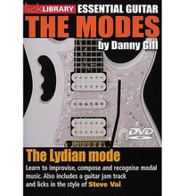 The Lydian Mode (Steve Vai). (Essential Guitar: The Modes Series). By Steve Vai. For Guitar (Guitar). Lick Library. DVD. Lick Library #RDR0389. Published by Lick Library.

Learn to improvise, compose and recognize modal music. Also includes a guitar jam track and licks in the style of Steve Vai. Lessons by Danny Gill. The modes of the major scale have been used for centuries as a compositional tool and as a source for improvisation. This excellent DVD series will to take you through each of the 7 modes step by step so that you will be able to improvise, compose and recognize modal music. Each DVD includes licks in the style of a featured artist and a guitar jam track. The Lydian Mode tutorials include: Lydian Scale Patterns * finding the relative major scale * recognizing and creating Lydian chord progressions * Lydian arpeggios * Lydian mode licks including tremolo bar techniques and harmonics * and 3 licks in the style of Steve Vai. Danny Gill is a former pupil of Joe Satriani, and co-author of the Musicians Institute Rock Lead Guitar series. His songs have appeared on numerous TV shows including 'The Osbournes' as well as motion picture soundtracks such as 'Insomnia' and 'Under Siege'.
